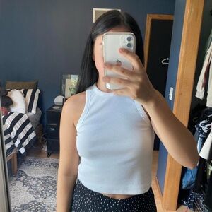 The Blair Stretch Cotton Crop Racer Back Tank by Anthropologie ( Maeve )